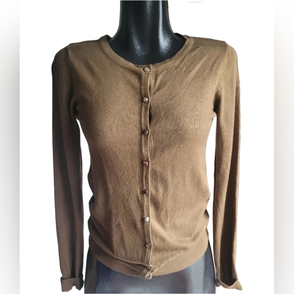 Hunters Olive Green Button Up Sweater Size M